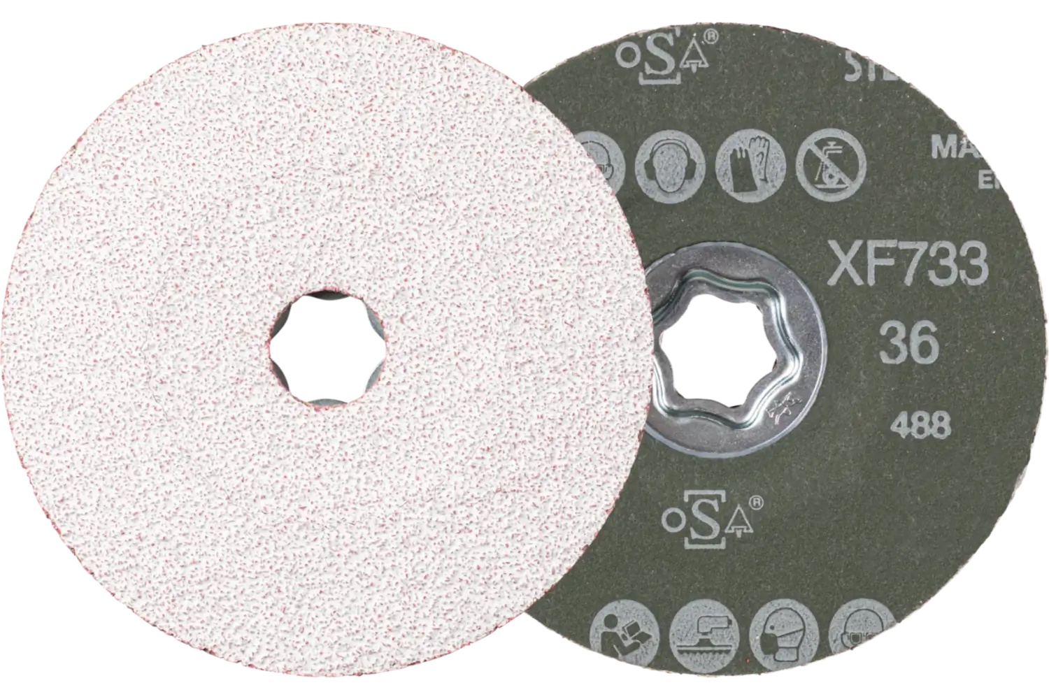 Picture of Pferd Combiclick® Fiber Disc, 5" Dia, 36 Grit, Ceramic oxide CO-ALU